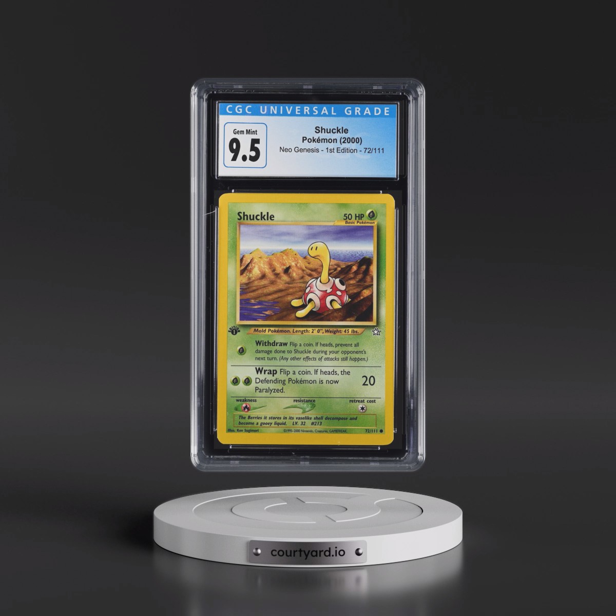 2000 Neo Genesis #72/111 Shuckle - 1st Edition (CGC 10 GEM MINT)