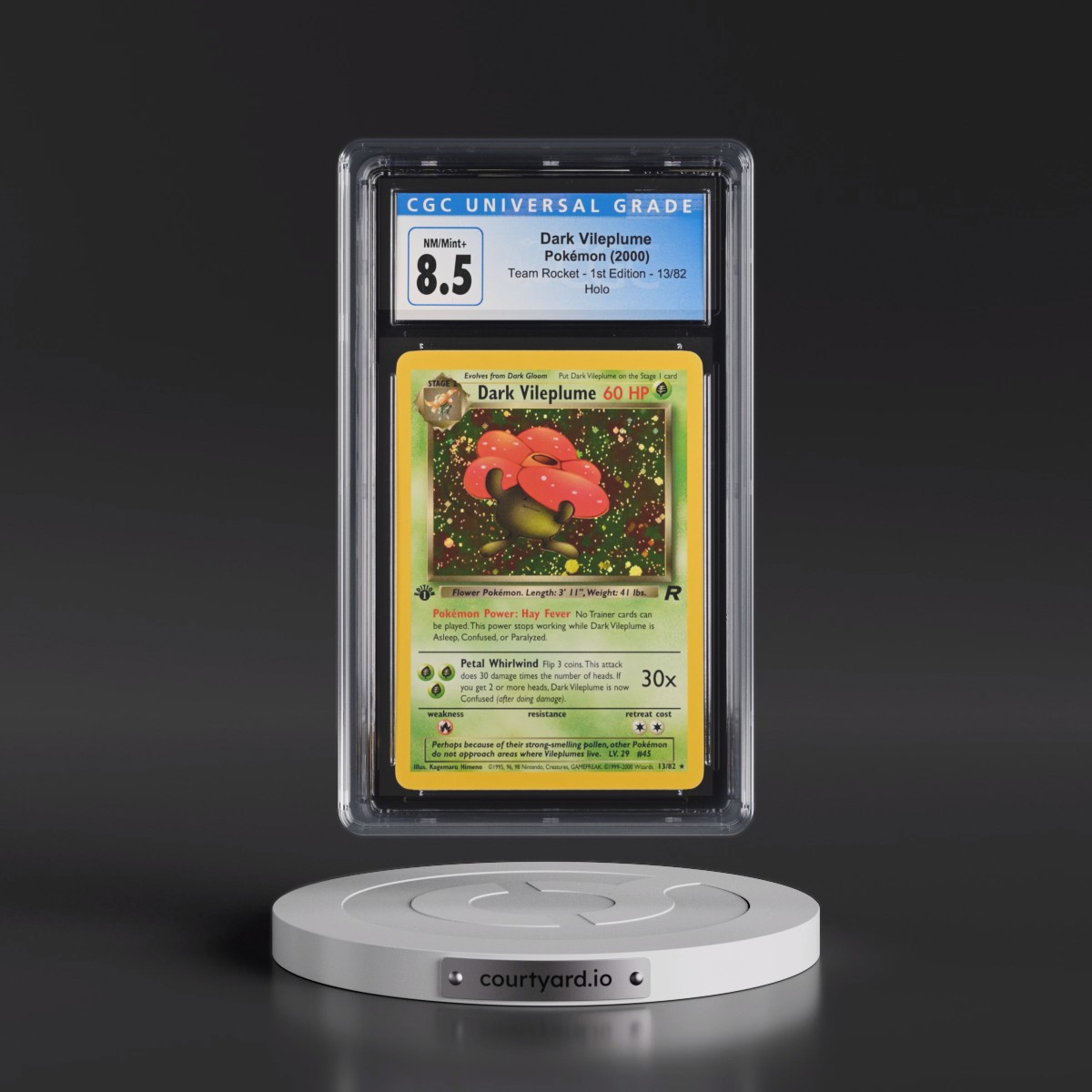 2000 Team Rocket #13/82 Dark Vileplume - 1st Edition Holo (CGC 8.5 NM-MT+)