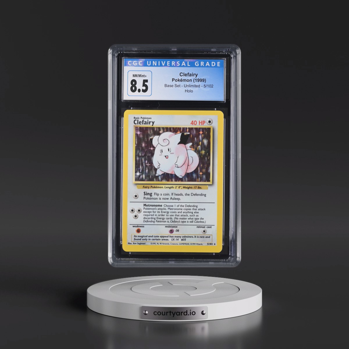 1999 Base Set #5/102 Clefairy - Holo (CGC 8.5 NM-MT+)