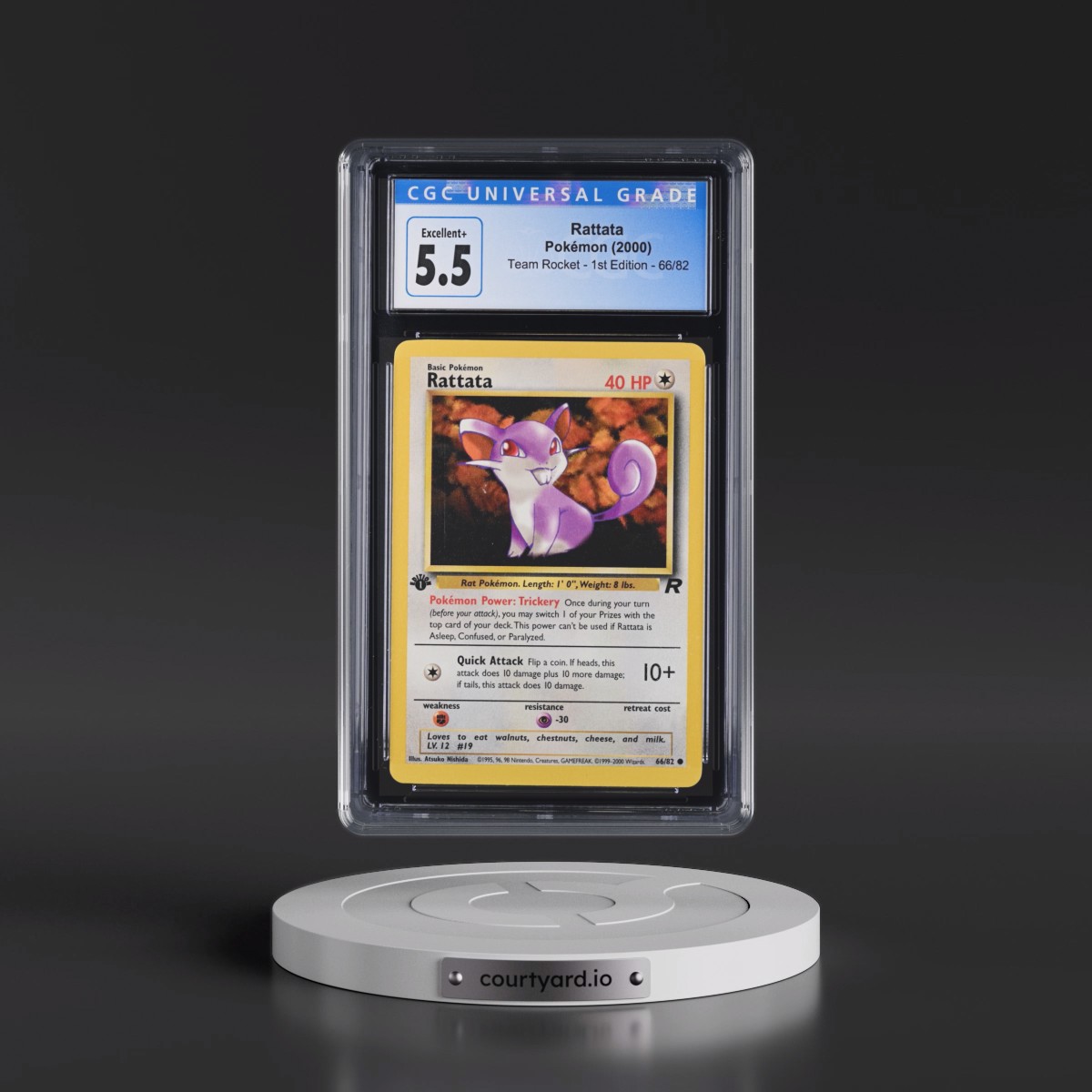 2000 Team Rocket #66/82 Rattata - 1st Edition 1st Edition (CGC 5.5 EX+)