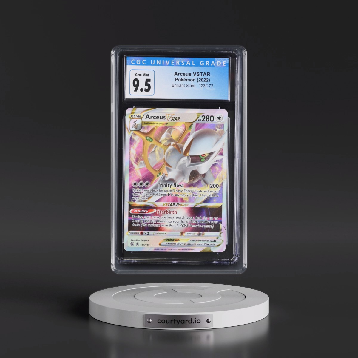 2022 Brilliant Stars #123/172 Arceus VSTAR - Holo (CGC 10 GEM MINT)