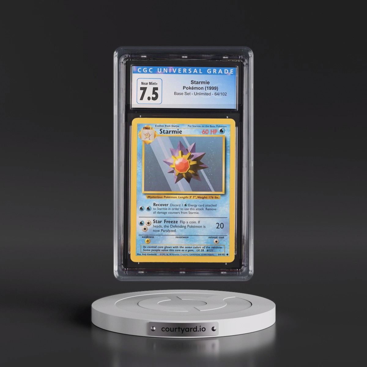 1999 Base Set #64/102 Starmie (CGC 7.5 NM+)