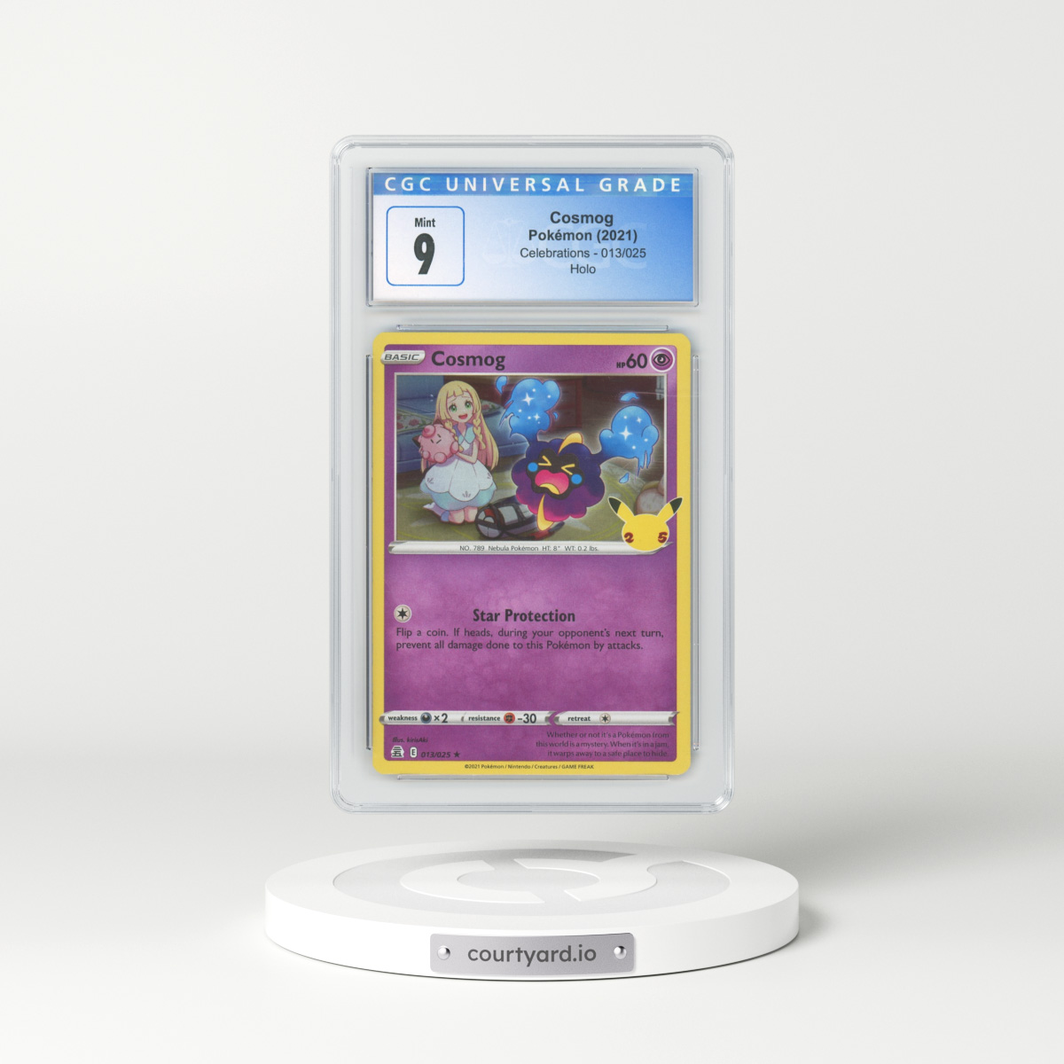 2021 Celebrations #13 Cosmog - Holo (CGC 9 MINT)