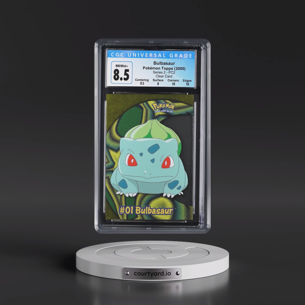 1999 Series 2 (Oval Nintendo Seal) #PC2 Bulbasaur - Clear Card (CGC 8.5 NM-MT+)