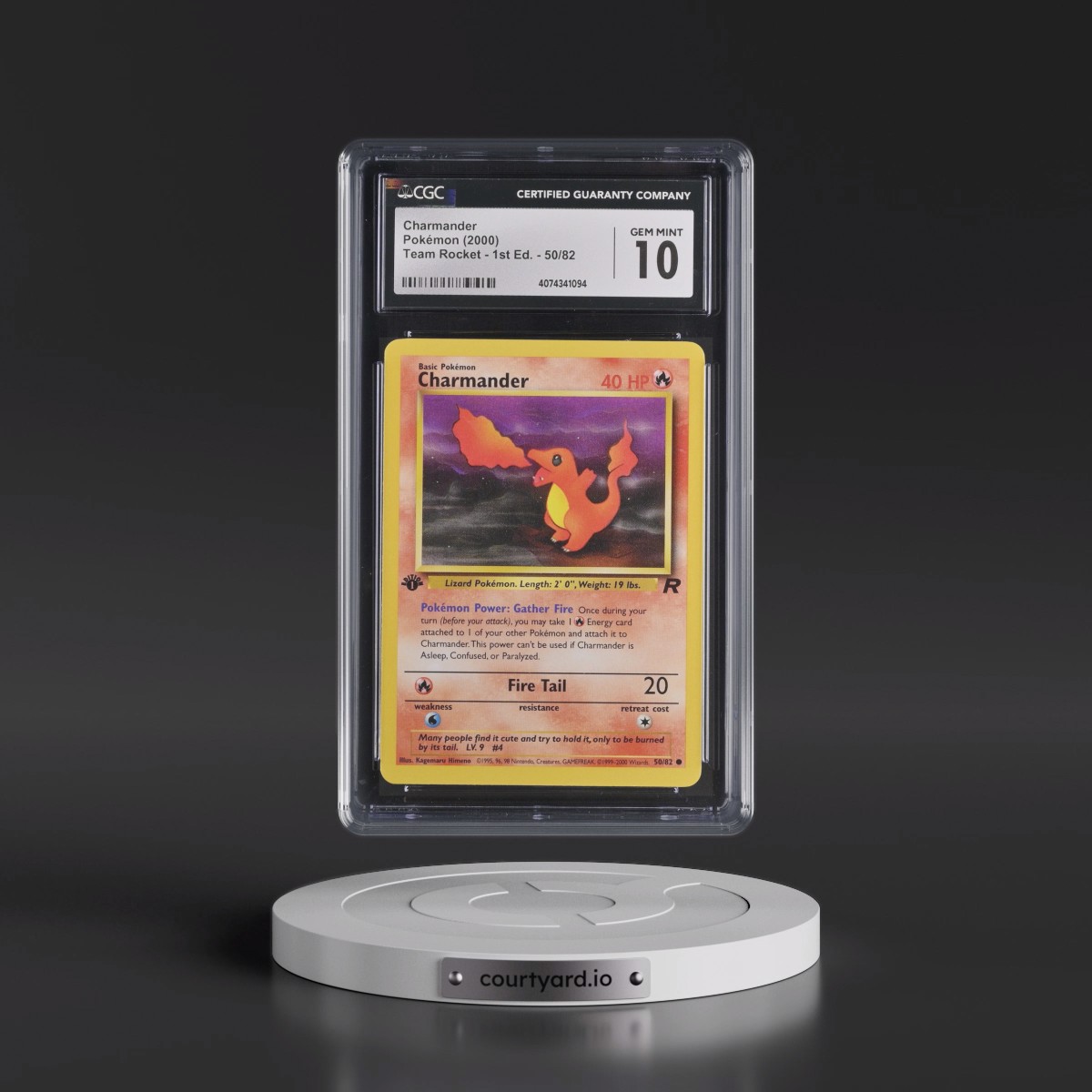 2000 Team Rocket #50/82 Charmander - 1st Edition 1st Edition (CGC 10 GEM MINT)