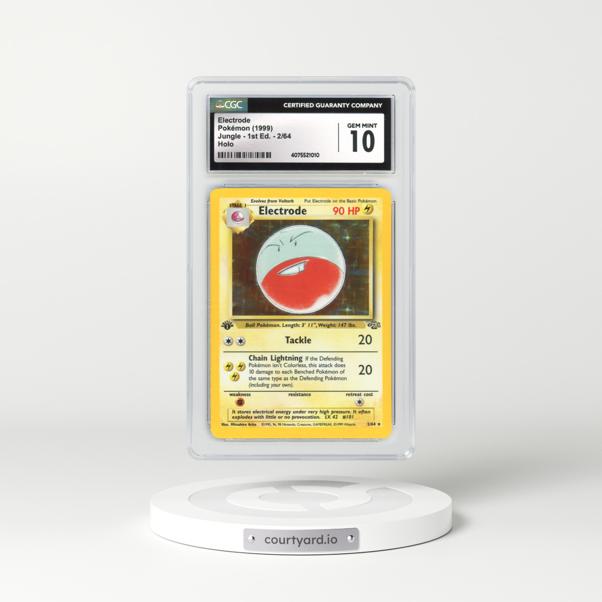 1999 Jungle #2 Electrode - 1st Edition Holo (CGC 10 GEM MINT)