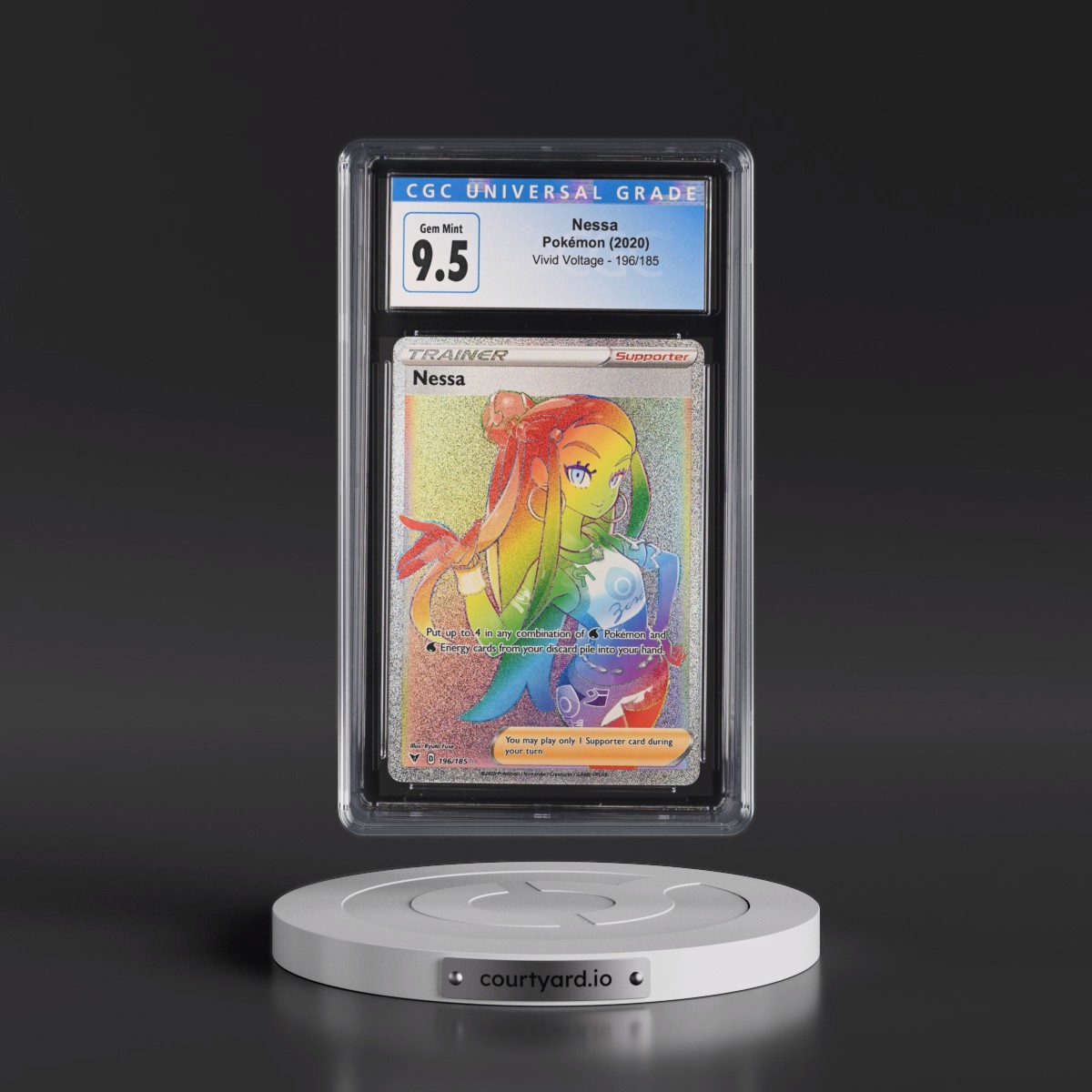 2020 Vivid Voltage #196/185 Nessa - Rainbow Rare Holo (CGC 10 GEM MINT)