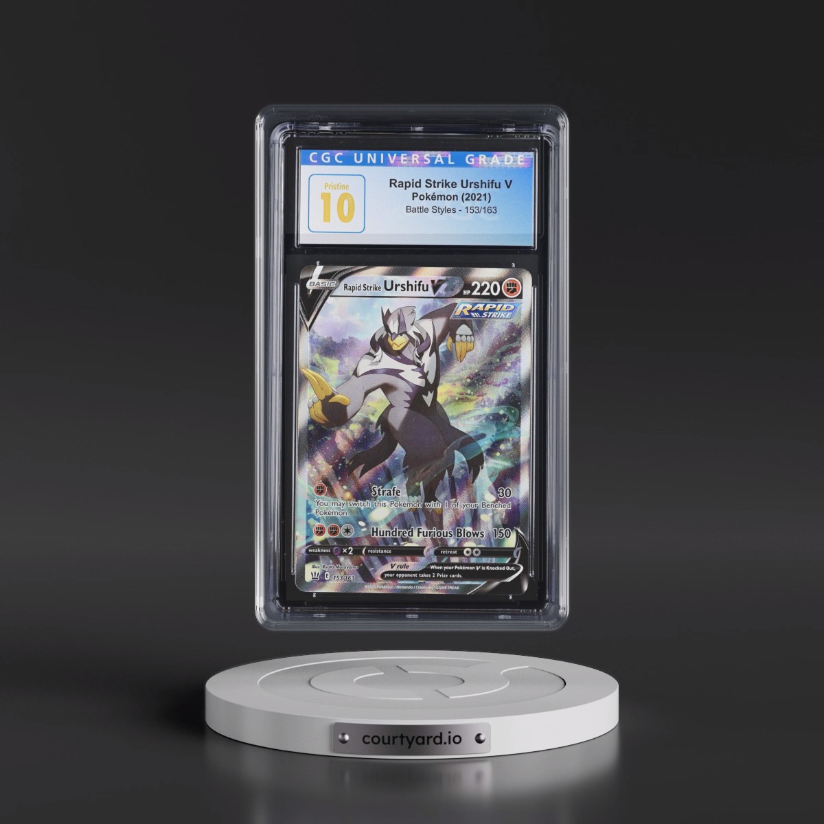 2021 Battle Styles #153/163 Rapid Strike Urshifu V - Ultra Rare Holo (CGC 10 PRISTINE)
