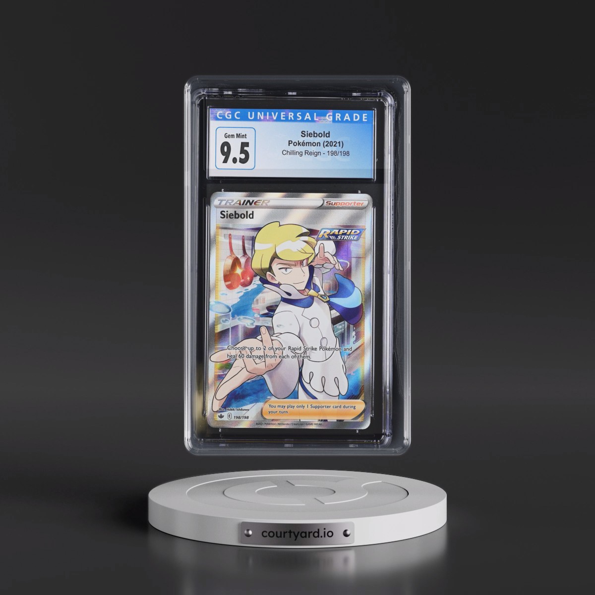 2021 Chilling Reign Siebold - Ultra Rare Holo #198/198 CGC 10