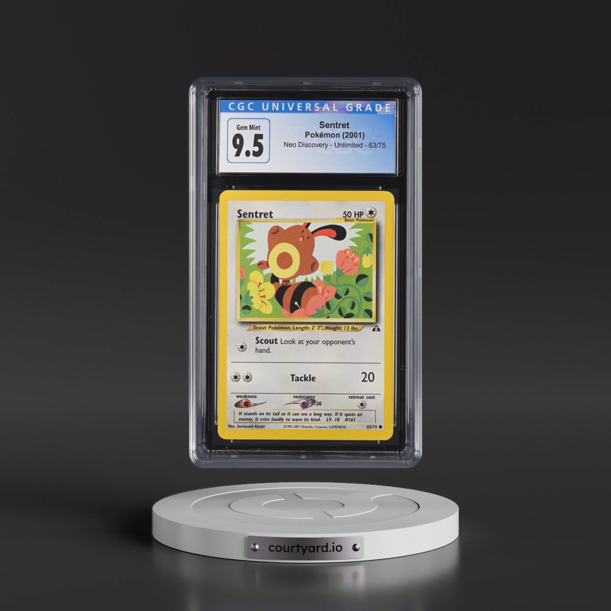 2001 Neo Discovery #63/75 Sentret (CGC 10 GEM MINT)