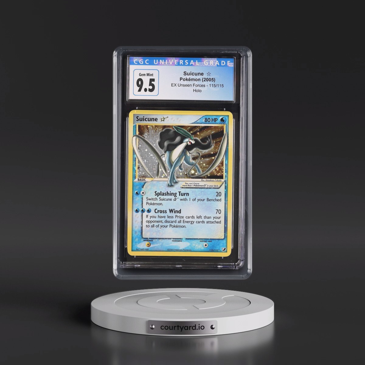 2005 EX Unseen Forces #115/115 Suicune â?? - Holo (CGC 10 GEM MINT)