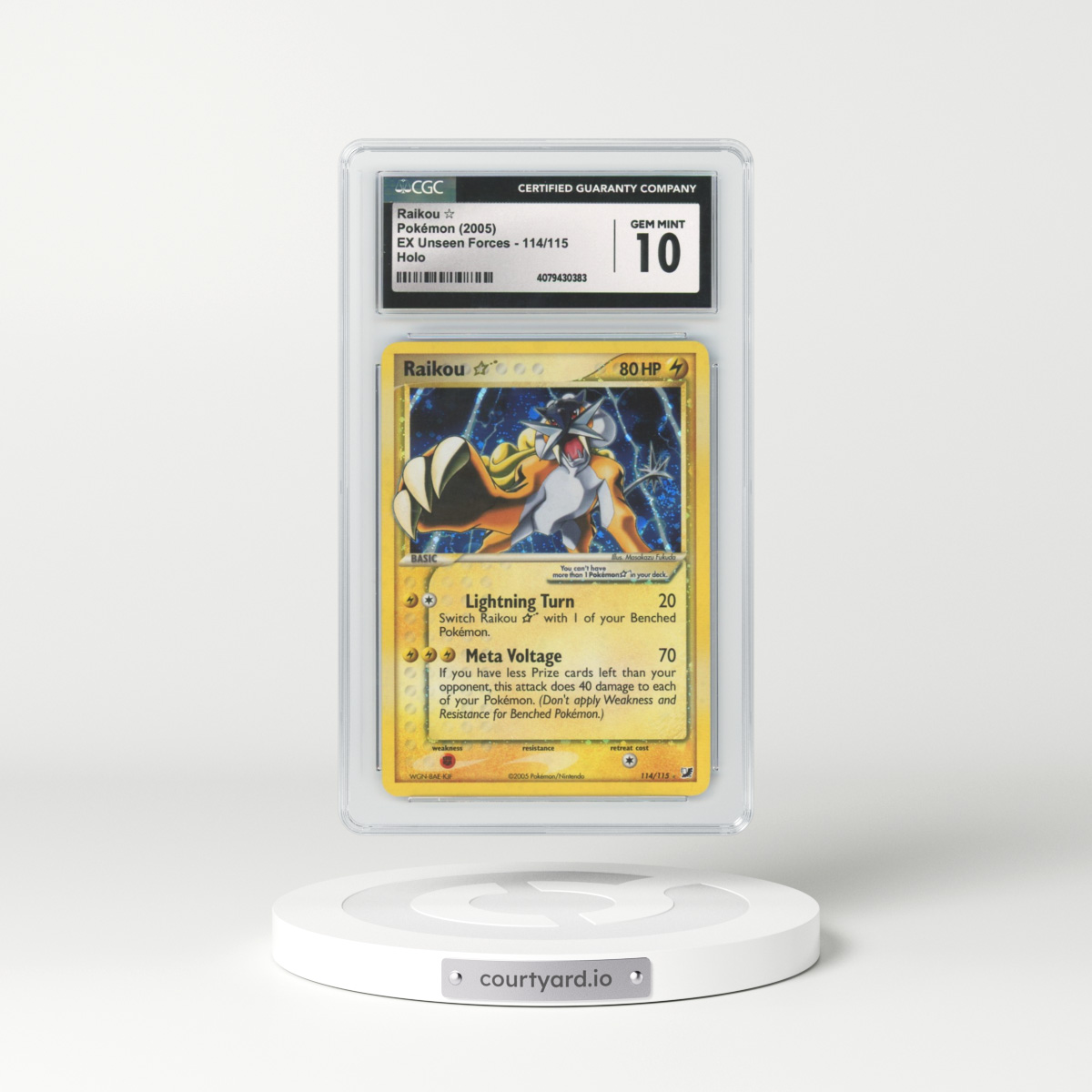 2005 EX Unseen Forces #114 Raikou - Holo (CGC 10 GEM MINT)
