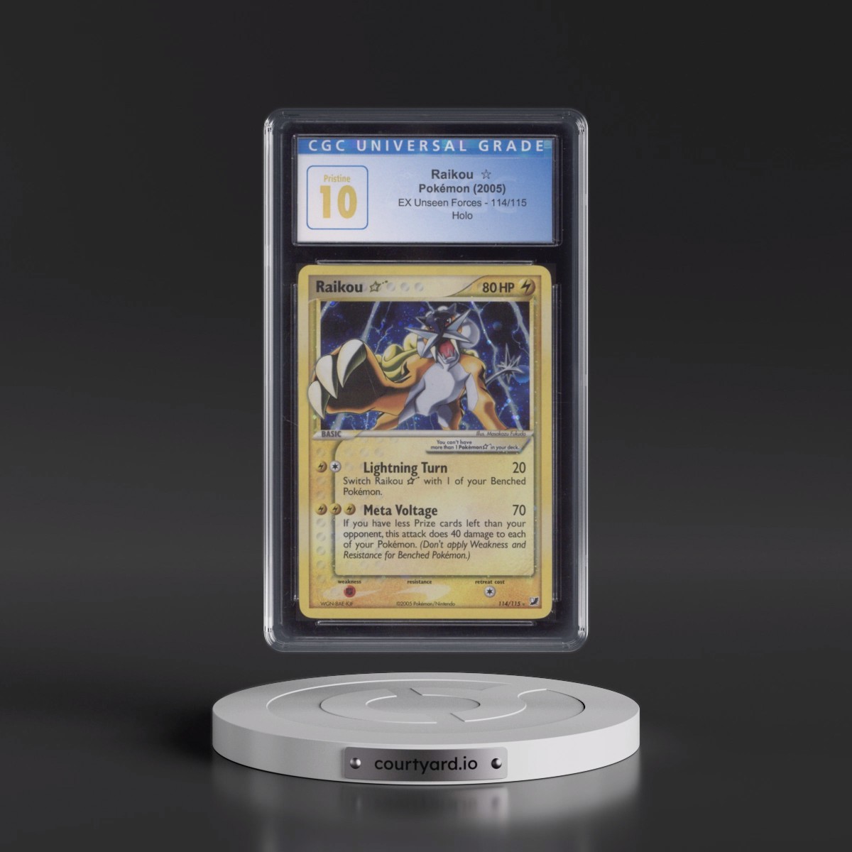 2005 EX Unseen Forces #114/115 Raikou â?? - Holo (CGC 10 PRISTINE)
