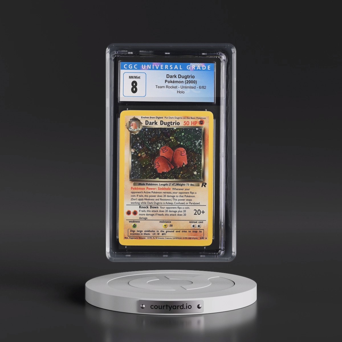 1999 Team Rocket #6/82 Dark Dugtrio - Holo (CGC 8 NM-MT)