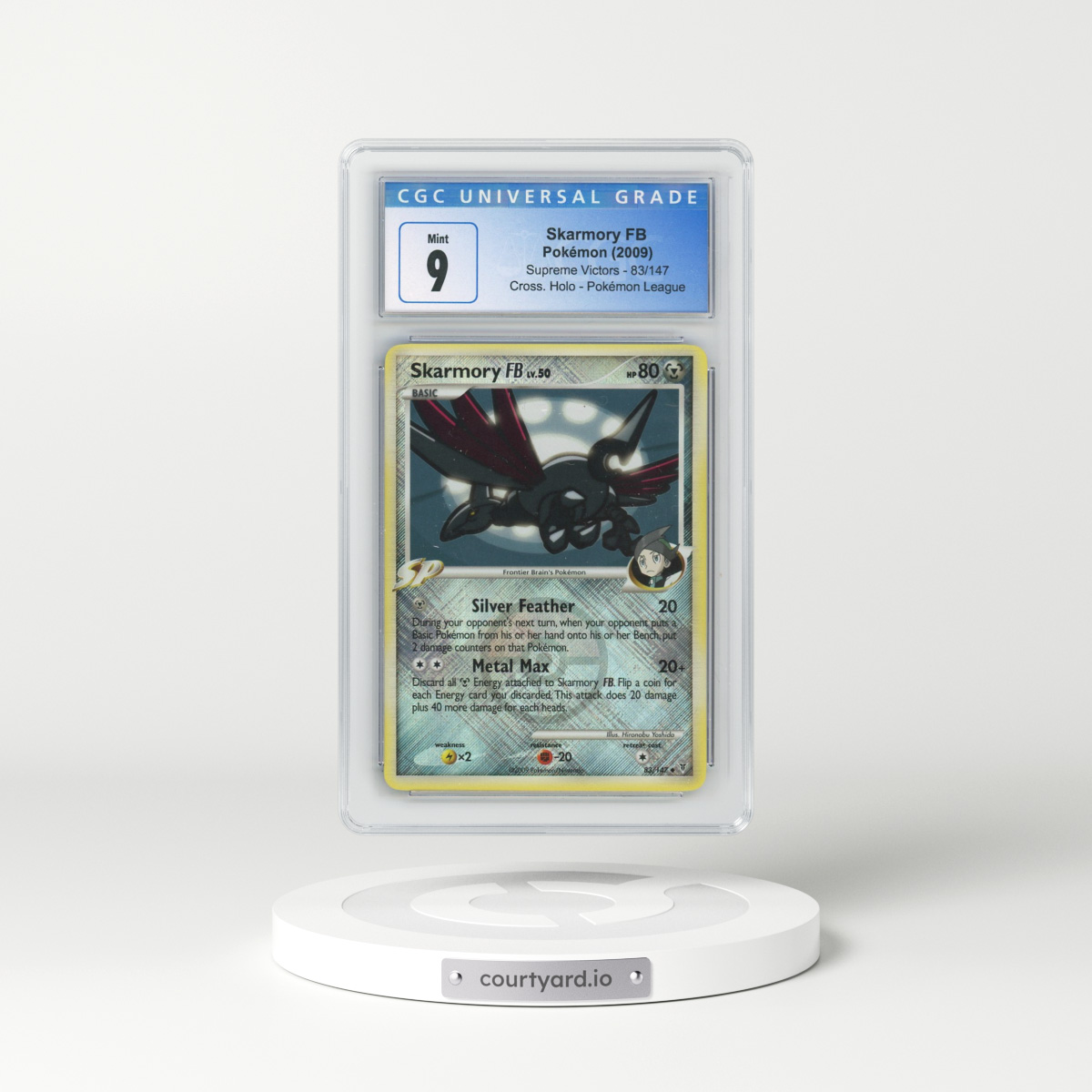 2009 Supreme Victors #83/147 Skarmory FB - Crosshatch Holo (Cross. Holo) Pokémon League (CGC 9 MINT)