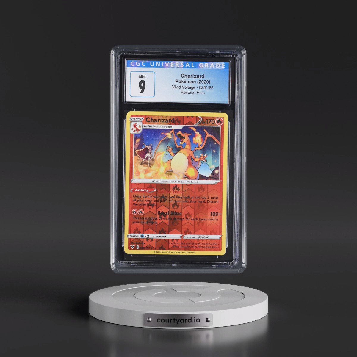 2020 Vivid Voltage #025/185 Charizard - Reverse Holo (CGC 9 MINT)
