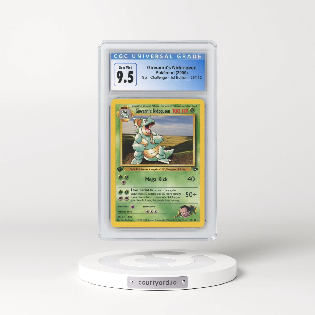 2000 Gym Challenge #23/132 Giovanni's Nidoqueen - 1st Edition 1st Edition (CGC 10 GEM MINT)