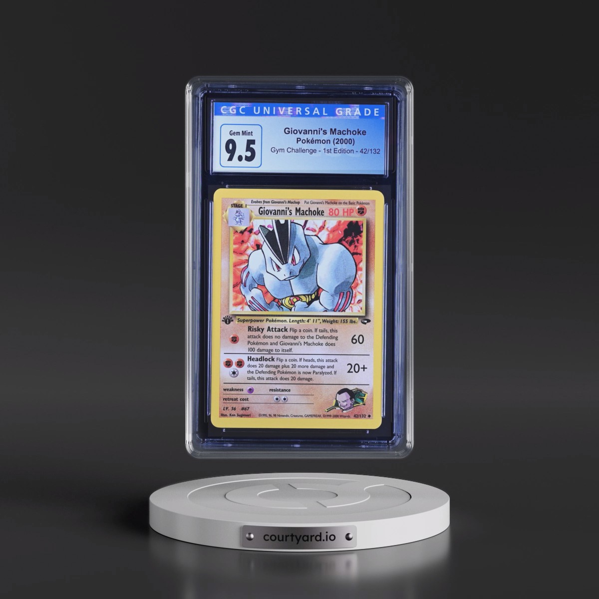 2000 Gym Challenge Giovanni's Machoke - 1st Edition #42/132 CGC 10