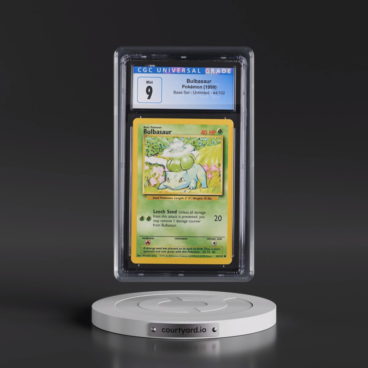 1999 Base Set #44/102 Bulbasaur (CGC 9 MINT)