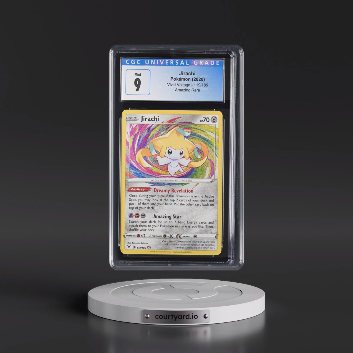 2020 Vivid Voltage #119/185 Jirachi - Amazing Rare Holo (CGC 9 MINT)