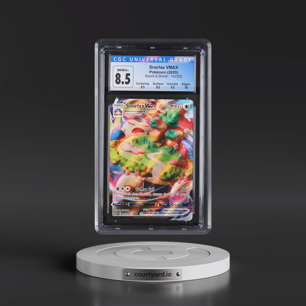 2020 Sword & Shield #142/202 Snorlax VMAX - Holo (CGC 8.5 NM-MT+)