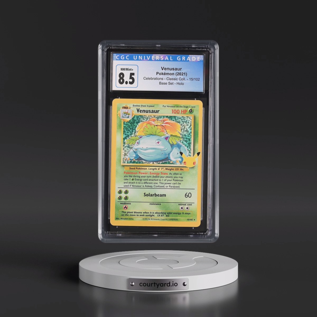 2021 Celebrations - Classic Collection #15/102 Venusaur - Base Set Holo (CGC 8.5 NM-MT+)