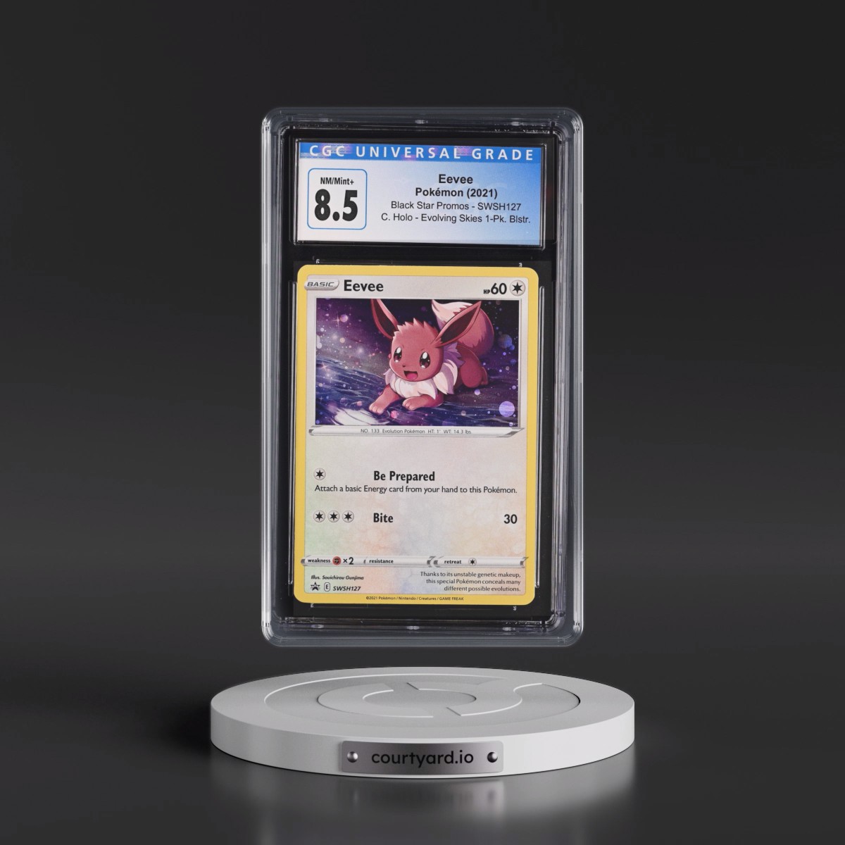 2017 Black Star Promos - Sword & Shield Eevee - Cosmos Holo #SWSH127 CGC 8.5