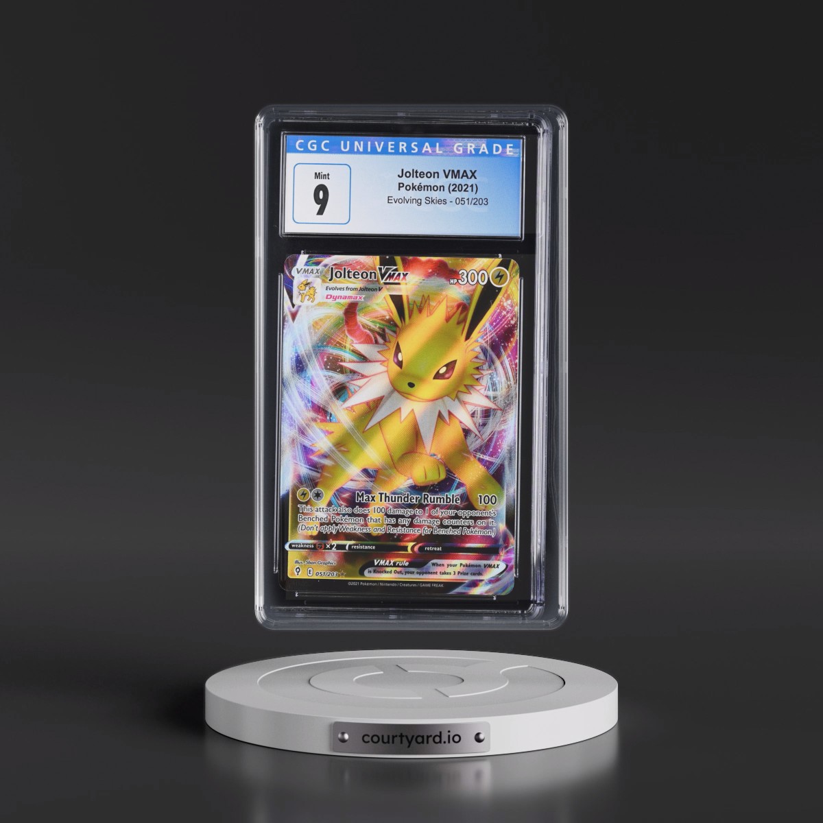 2021 Evolving Skies #051/203 Jolteon VMAX - Holo (CGC 9 MINT)