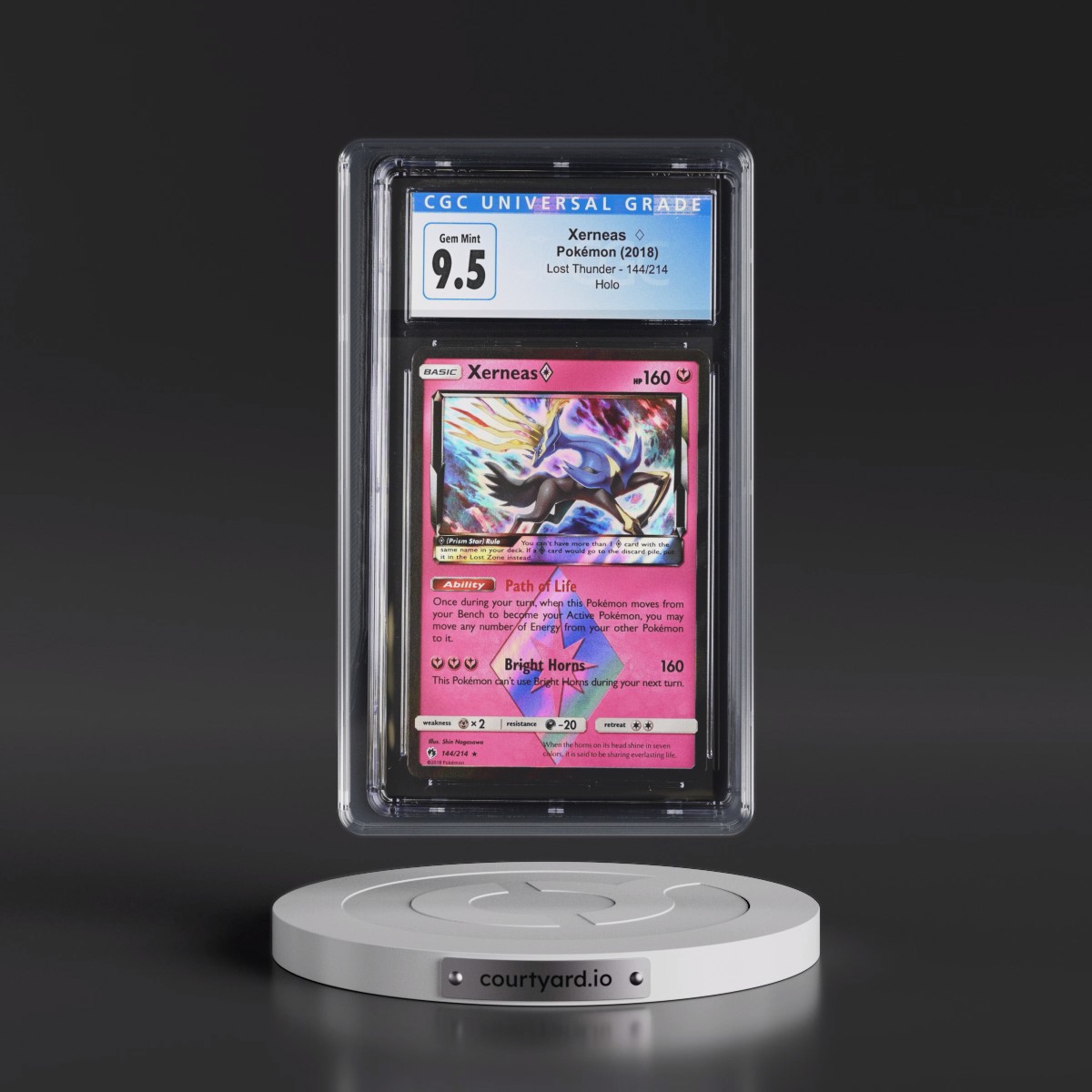 2018 Lost Thunder #144/214 Xerneas â?? - Holo (CGC 10 GEM MINT)