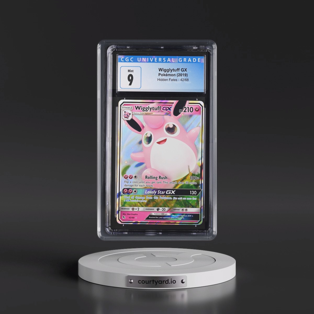 2019 Hidden Fates #42/68 Wigglytuff GX - Holo (CGC 9 MINT)