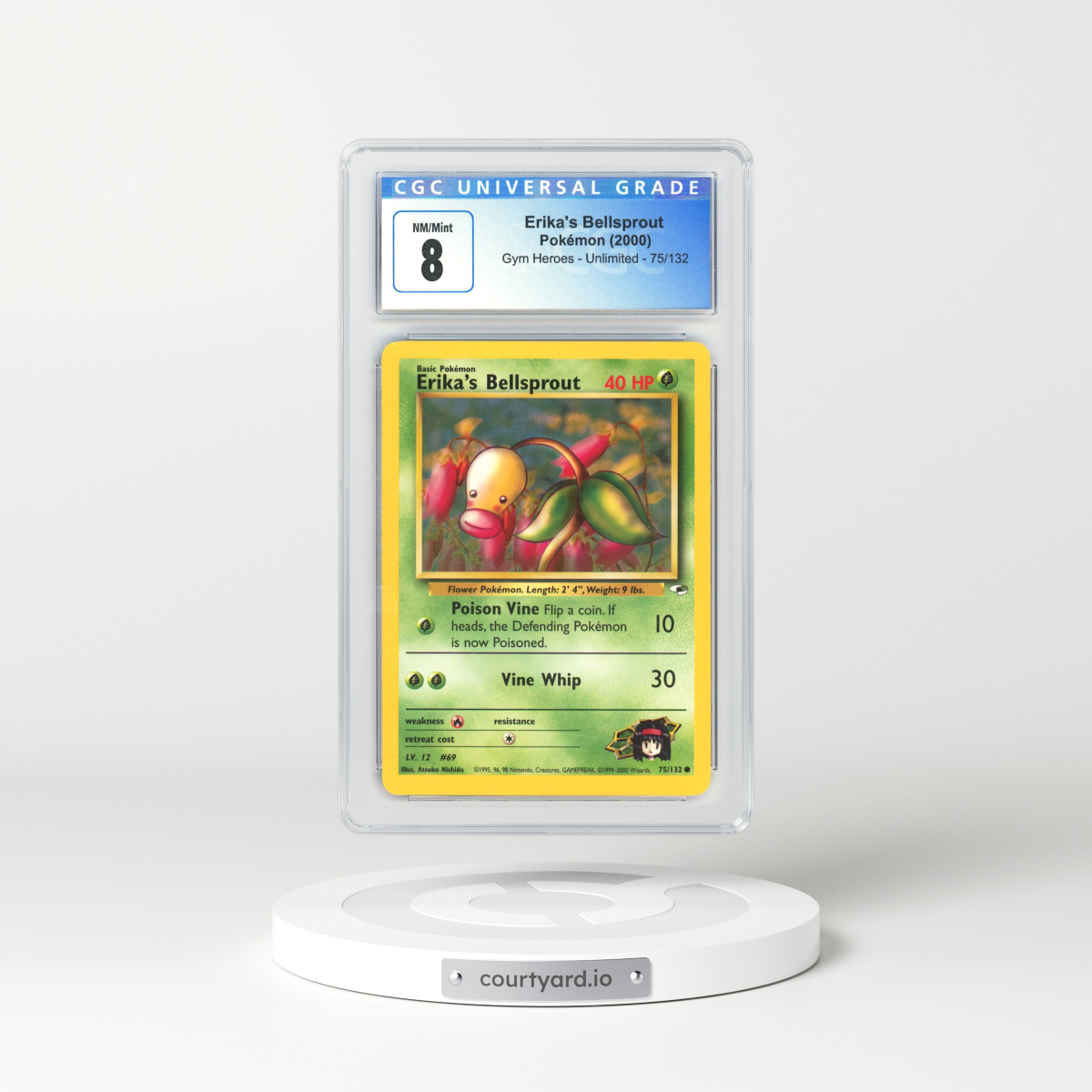 2000 Gym Heroes #75 Erika's Bellsprout (CGC 8 NM-MT)