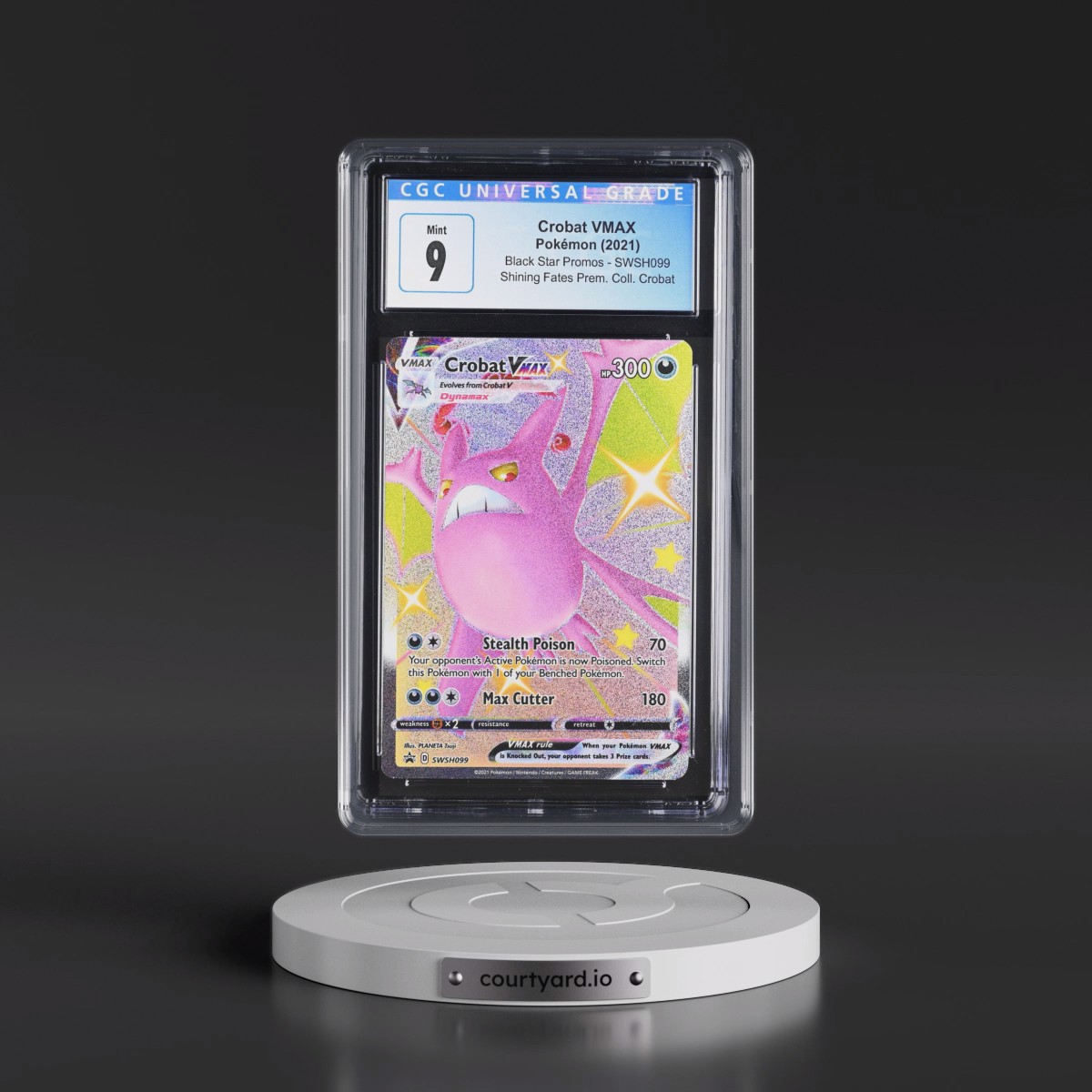 2017 Black Star Promos - Sword & Shield #SWSH099 Crobat VMAX - Shining Fates Premium Collection - Crobat (Holo) (CGC 9 MINT)