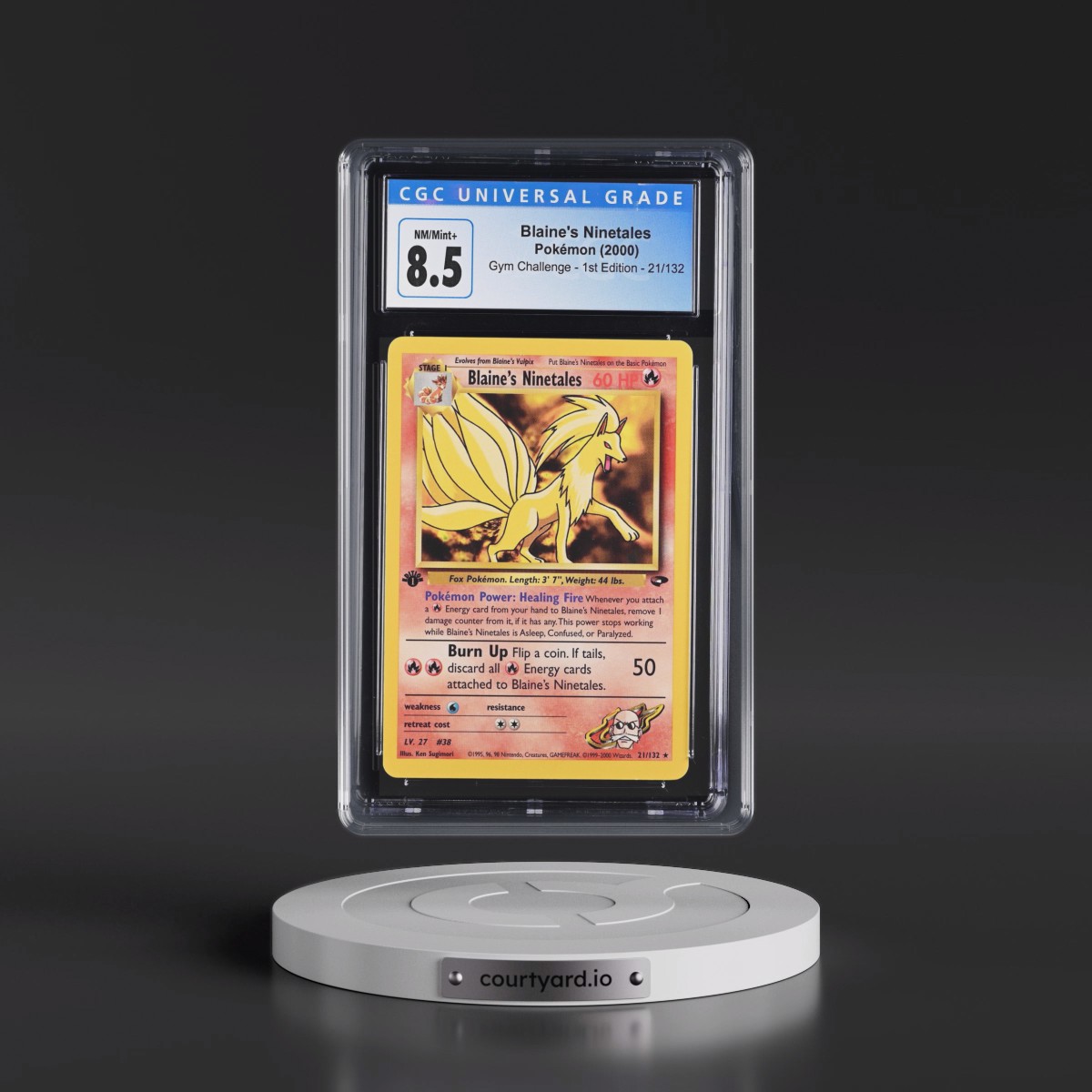 2000 Gym Challenge #21/132 Blaine's Ninetales - 1st Edition 1st Edition (CGC 8.5 NM-MT+)