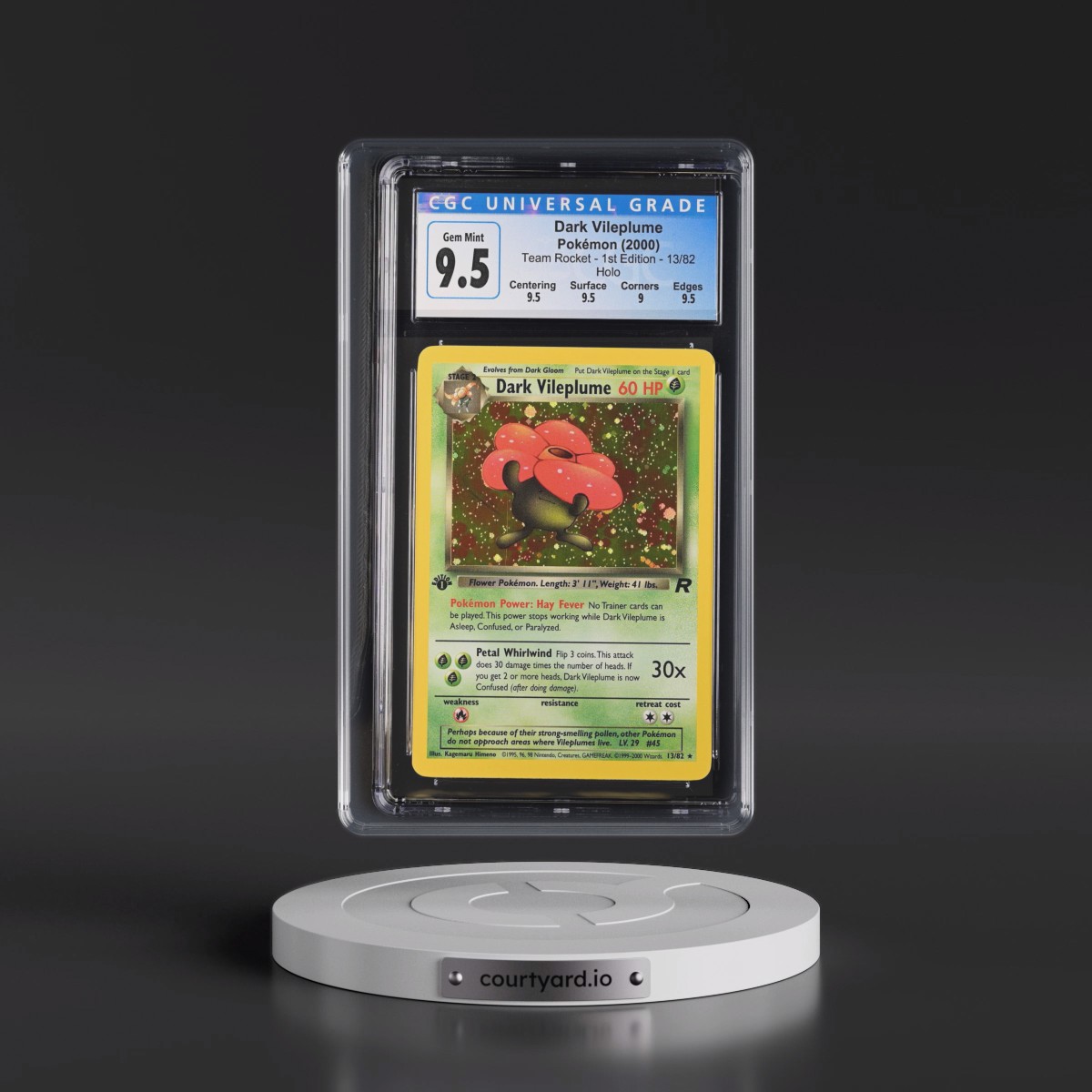 2000 Team Rocket #13/82 Dark Vileplume - 1st Edition Holo (CGC 10 GEM MINT)