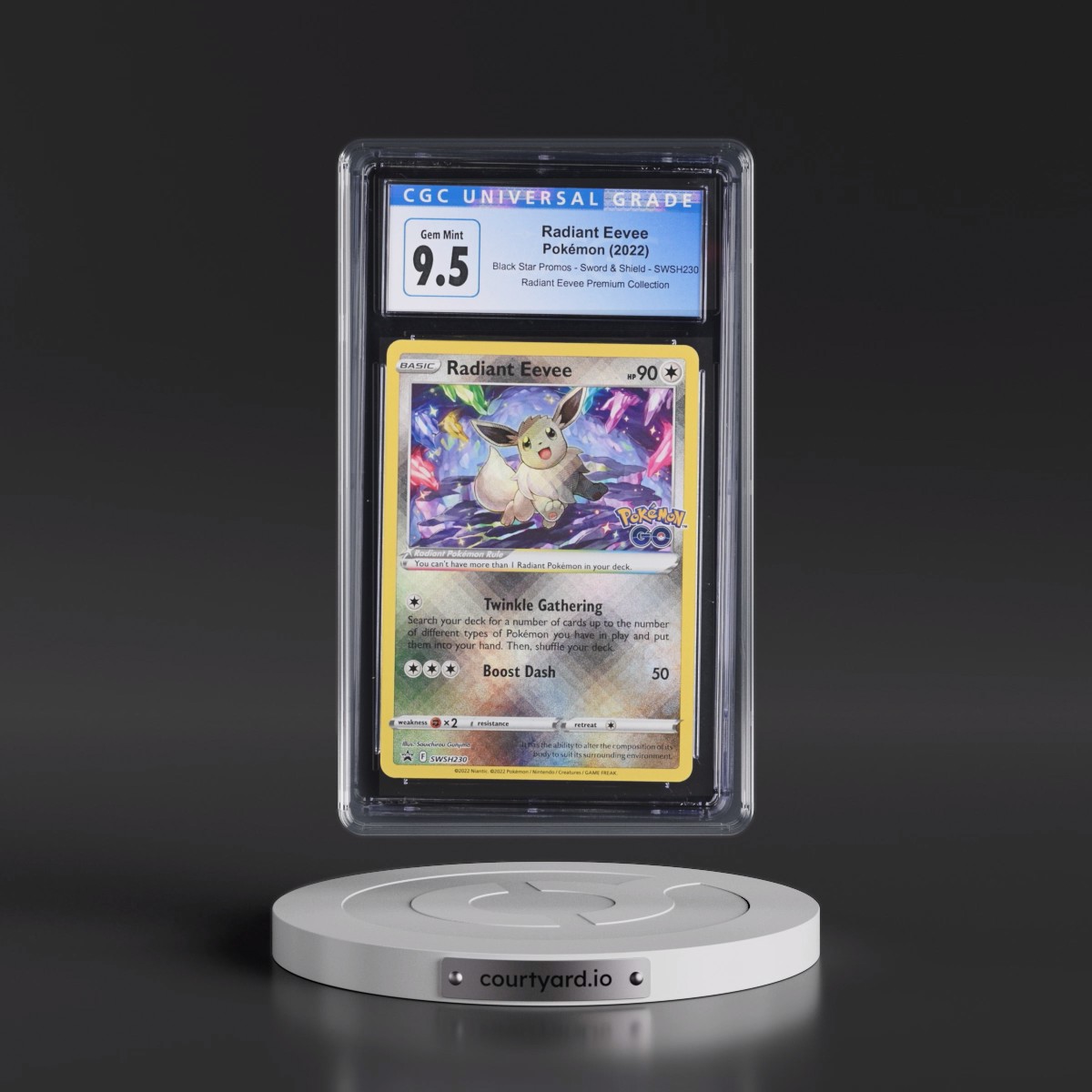 2017 Black Star Promos - Sword & Shield #SWSH230 Radiant Eevee - Holo Radiant Eevee Premium Collection (CGC 10 GEM MINT)