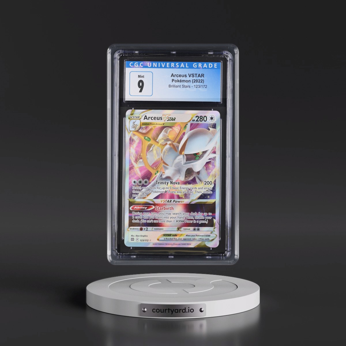 2022 Brilliant Stars #123/172 Arceus VSTAR - Holo (CGC 9 MINT)
