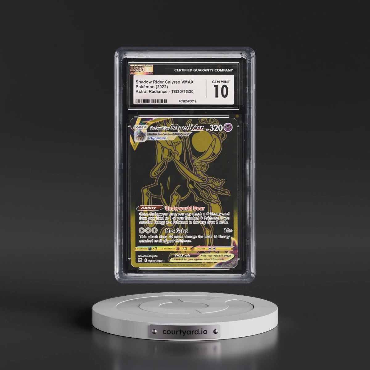 Astral Radiance #TG30/TG30 Shadow Rider Calyrex VMAX - Trainer Gallery Holo (CGC 10 GEM MINT)