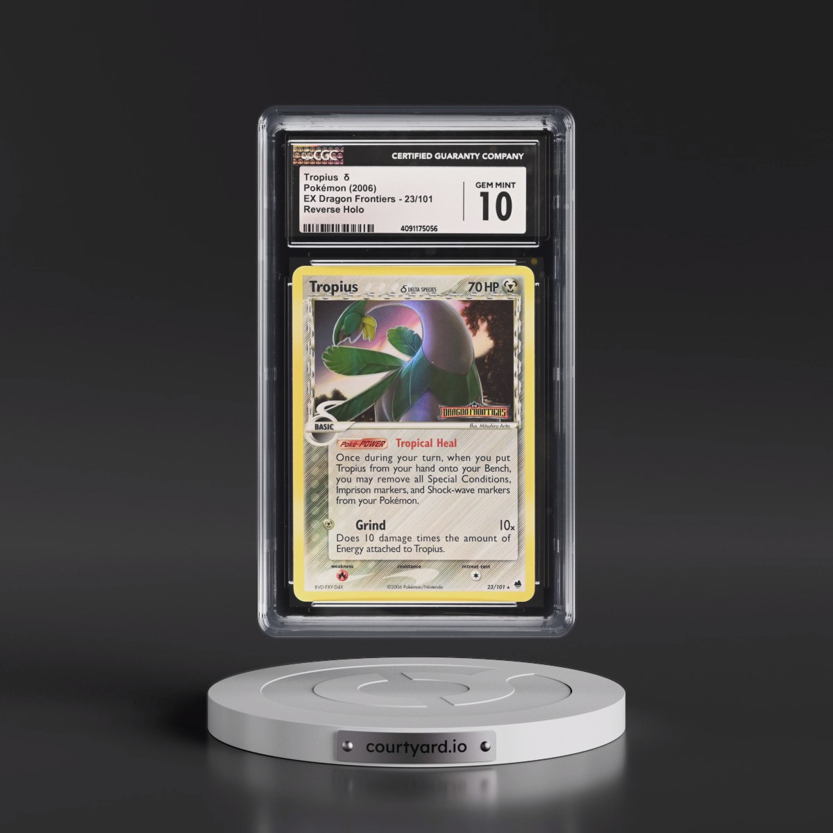2006 EX Dragon Frontiers #23/101 Tropius δ - Reverse Holo (CGC 10 GEM MINT)
