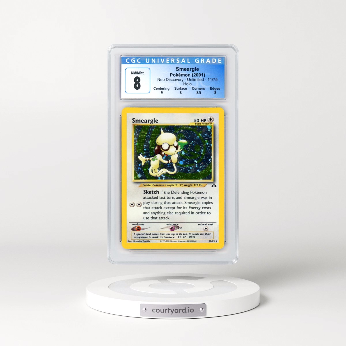 2001 Neo Discovery #11/75 Smeargle - Holo (CGC 8 NM-MT)