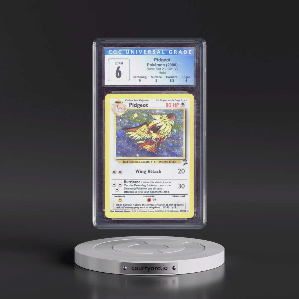 2000 Base Set 2 #14/130 Pidgeot - Holo (CGC 6 EX-NM)