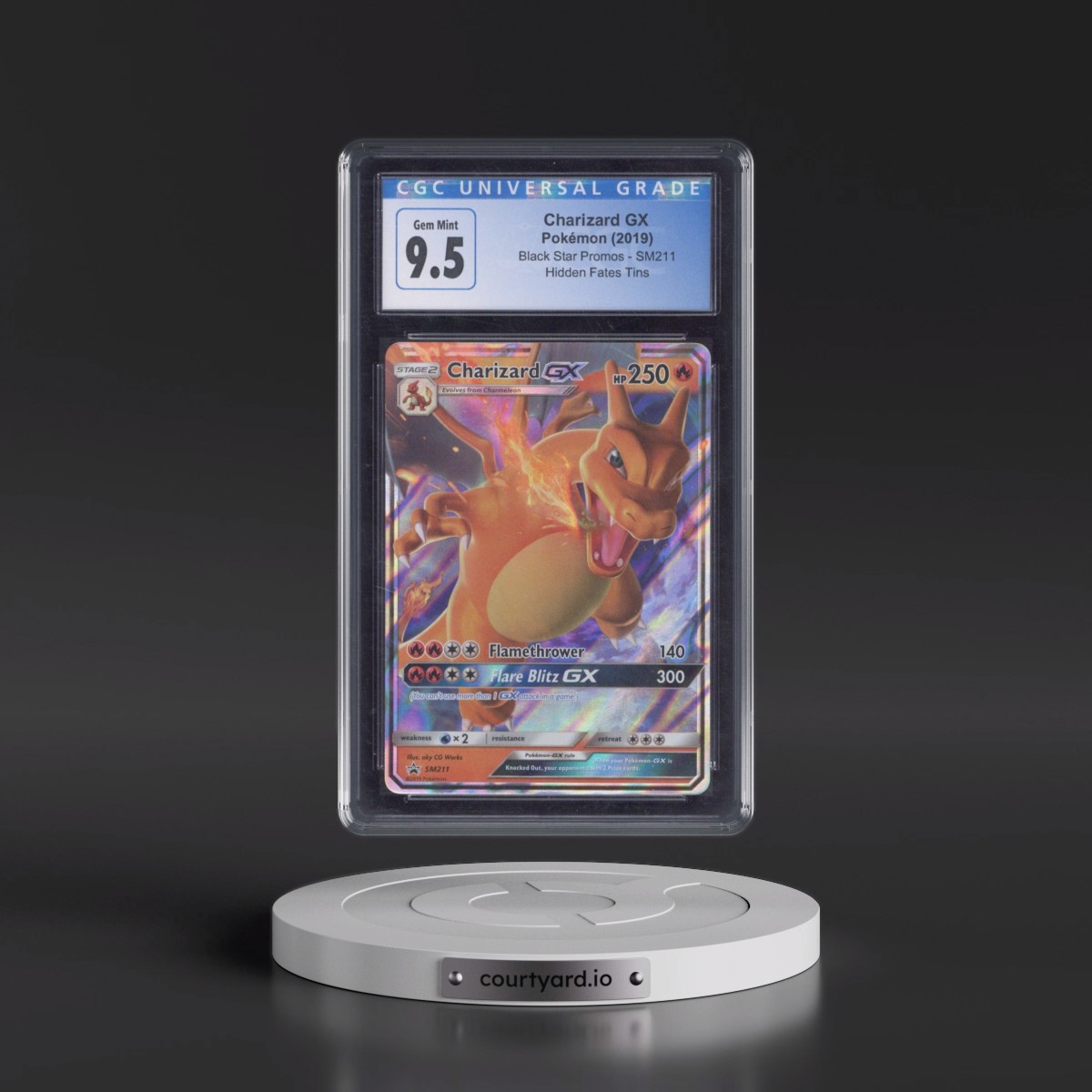 2016 Black Star Promos - Sun & Moon Charizard GX - Holo #SM211 CGC 10