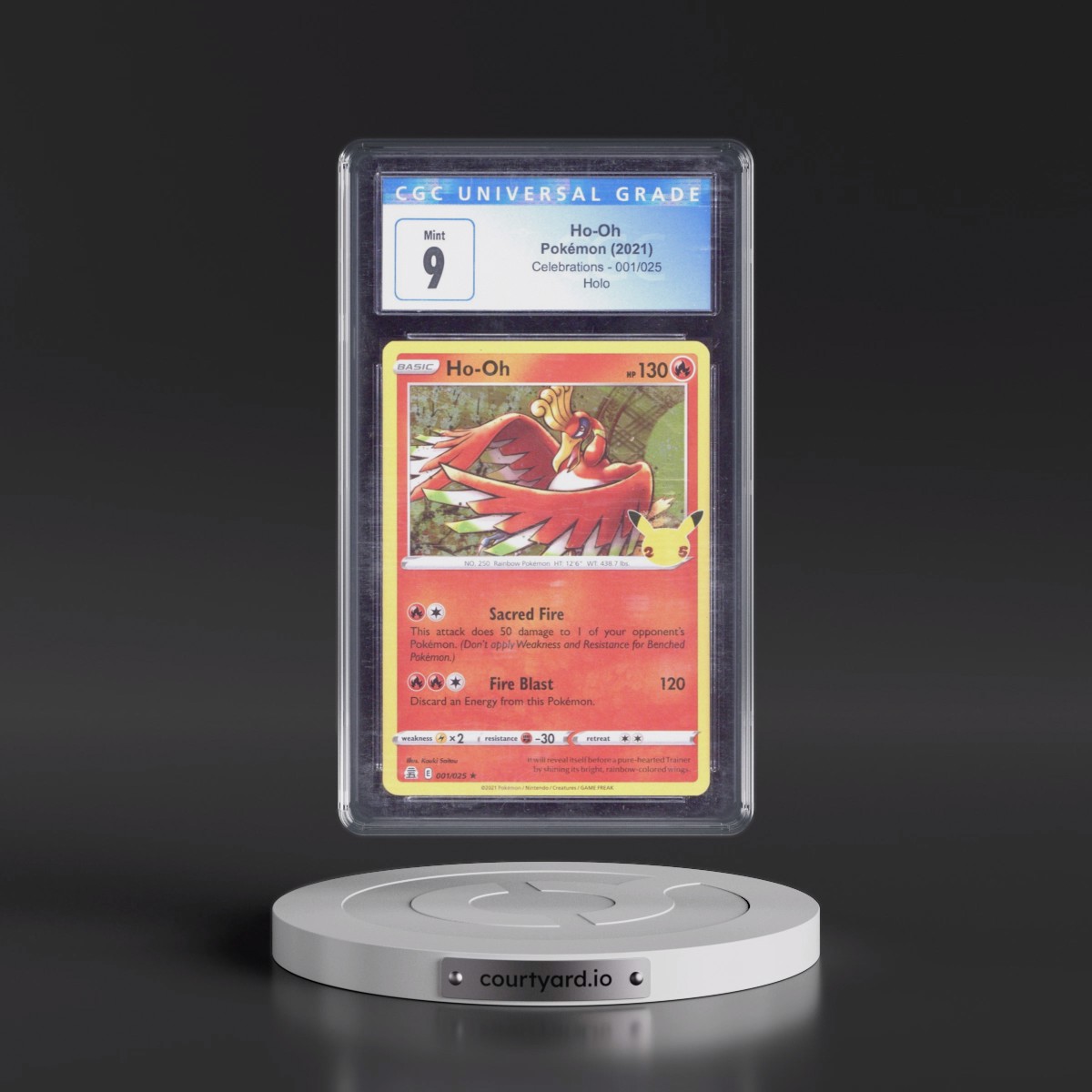 2021 Celebrations #001/025 Ho-Oh - Holo (CGC 9 MINT)