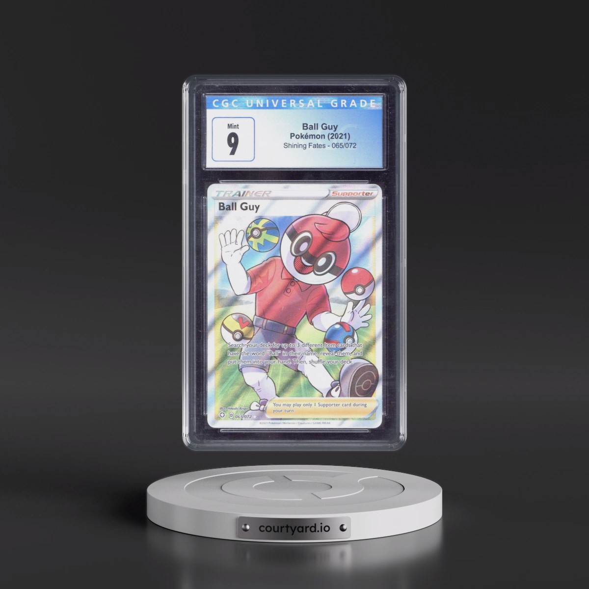 2021 Shining Fates #065/072 Ball Guy - Ultra Rare Holo (CGC 9 MINT)