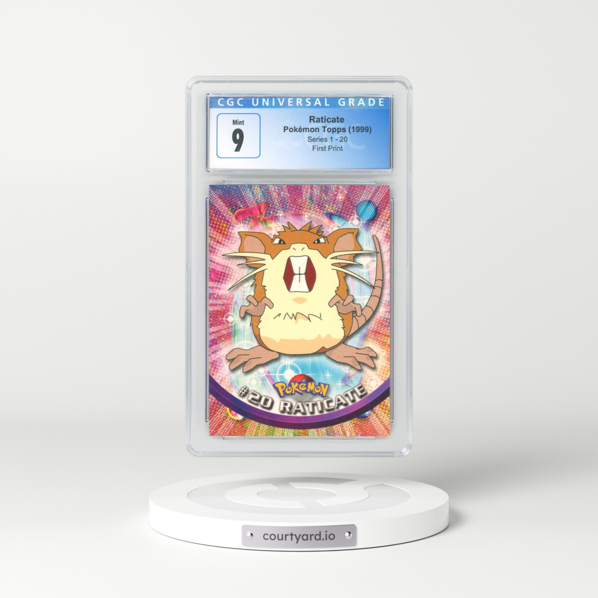 1999 Topps Series 1 #20 Raticate - First Print (Blue Topps Logo) (CGC 9 MINT)
