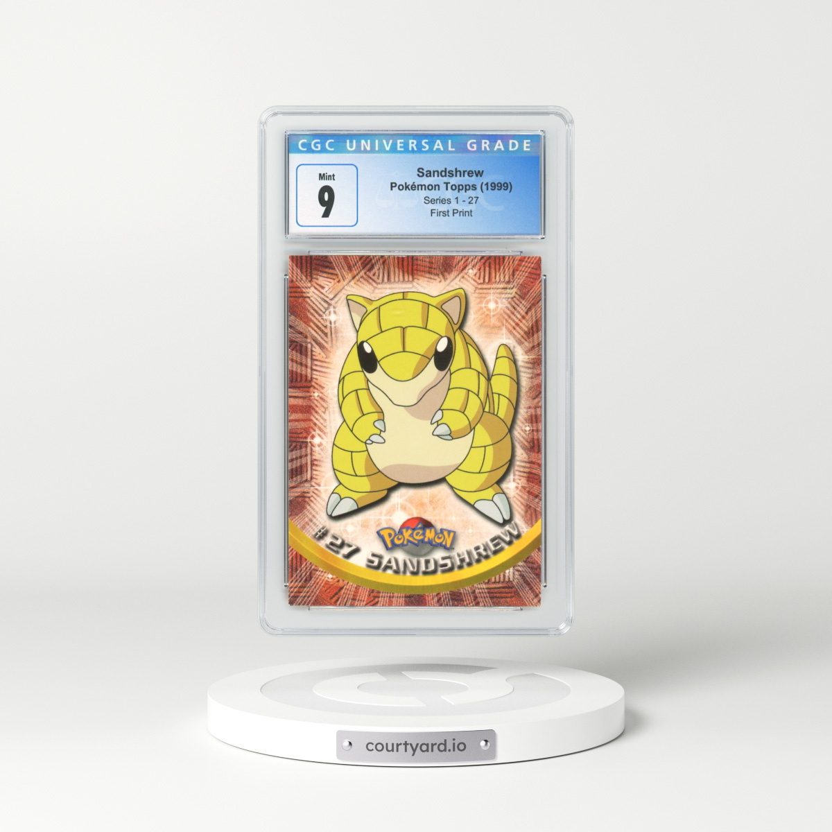 1999 Topps Series 1 #27 Sandshrew - First Print (Blue Topps Logo) (CGC 9 MINT)