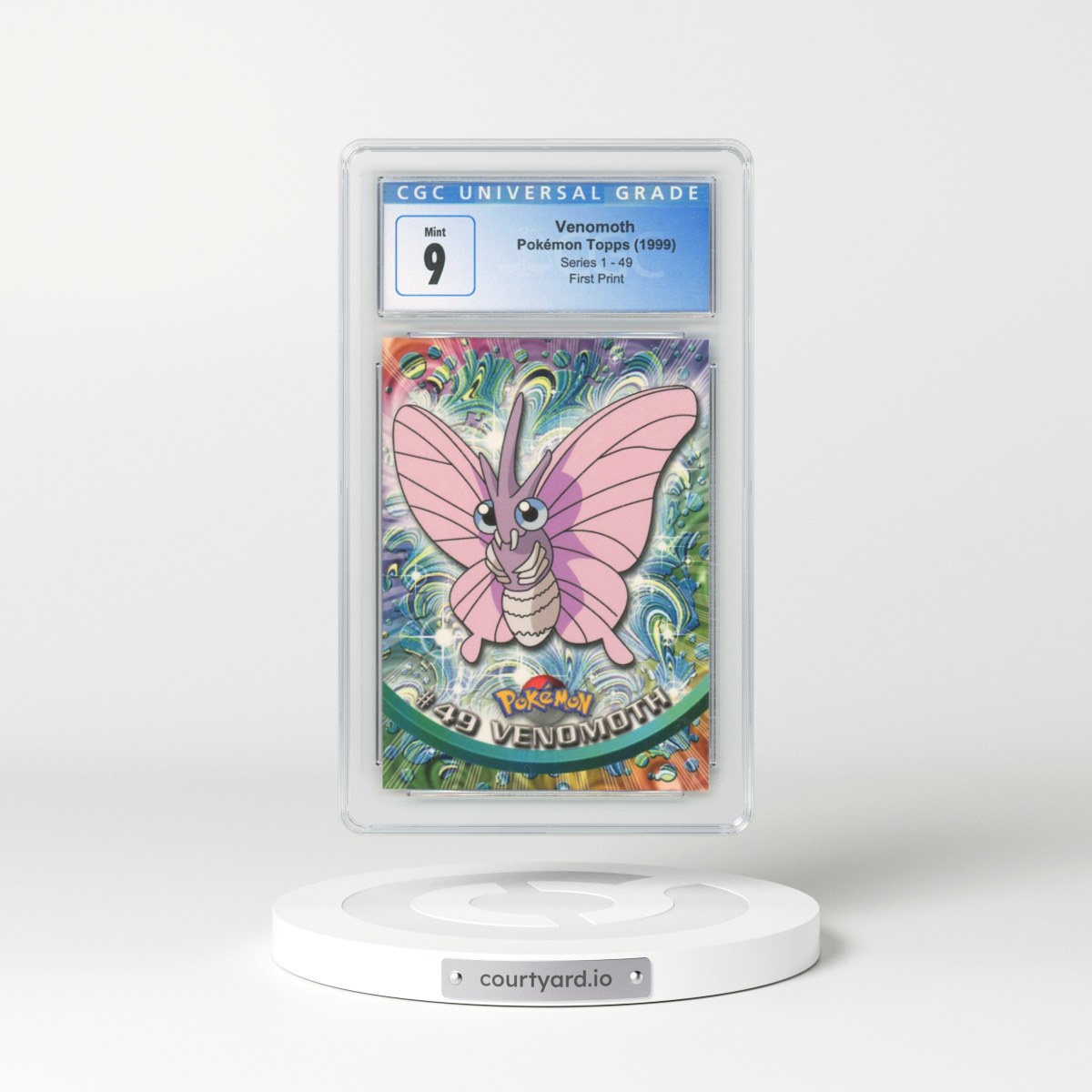 1999 Series 1 (Oval Nintendo Seal) #49 Venomoth - First Print (Blue Topps Logo) (CGC 9 MINT)
