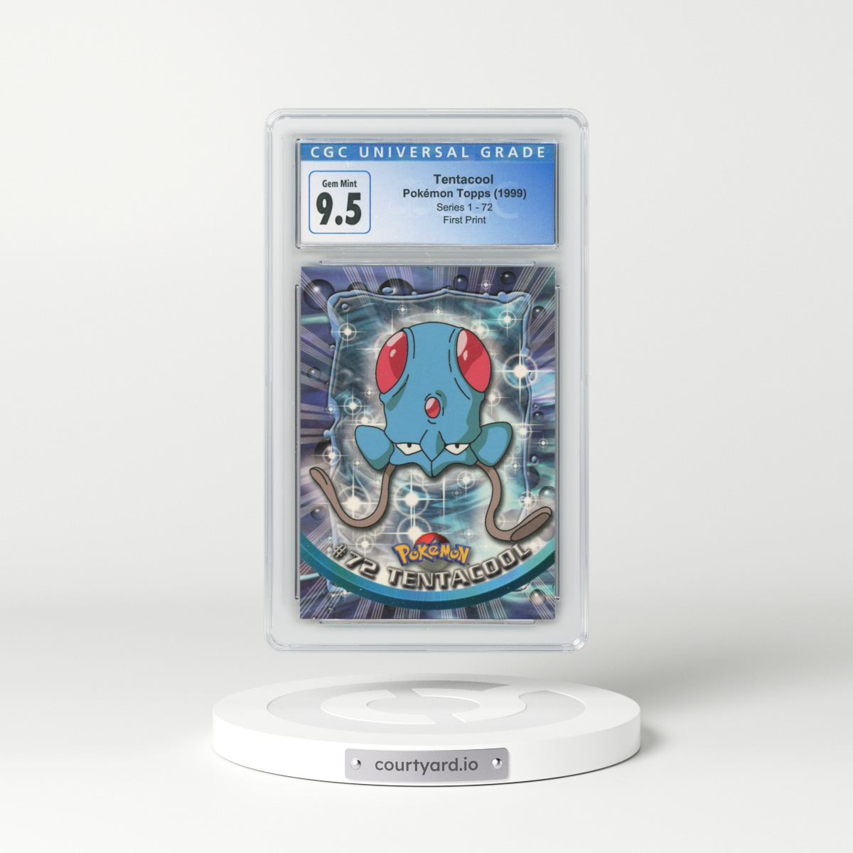 1999 Series 1 (Oval Nintendo Seal) #72 Tentacool - First Print (Blue Topps Logo) (CGC 10 GEM MINT)