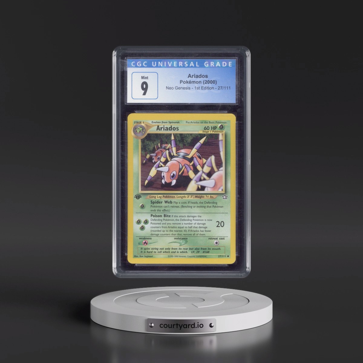 2000 Neo Genesis #27/111 Ariados - 1st Edition (CGC 9 MINT)
