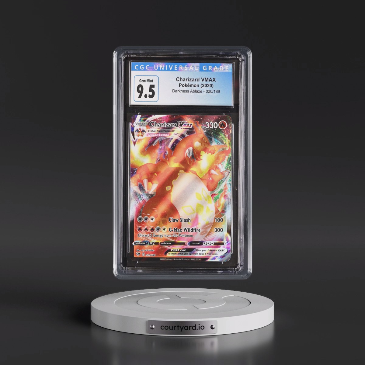 2020 Darkness Ablaze #020/189 Charizard VMAX - Holo (CGC 10 GEM MINT)