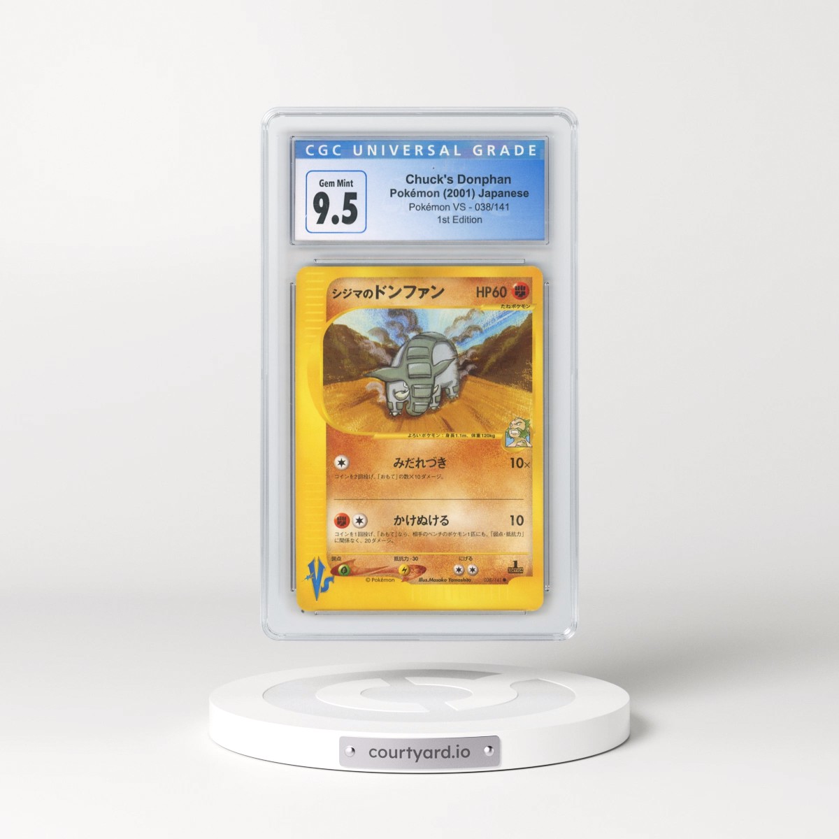 2001 Pokémon VS #038/141 Chuck's Donphan - 1st Edition (CGC 10 GEM MINT)